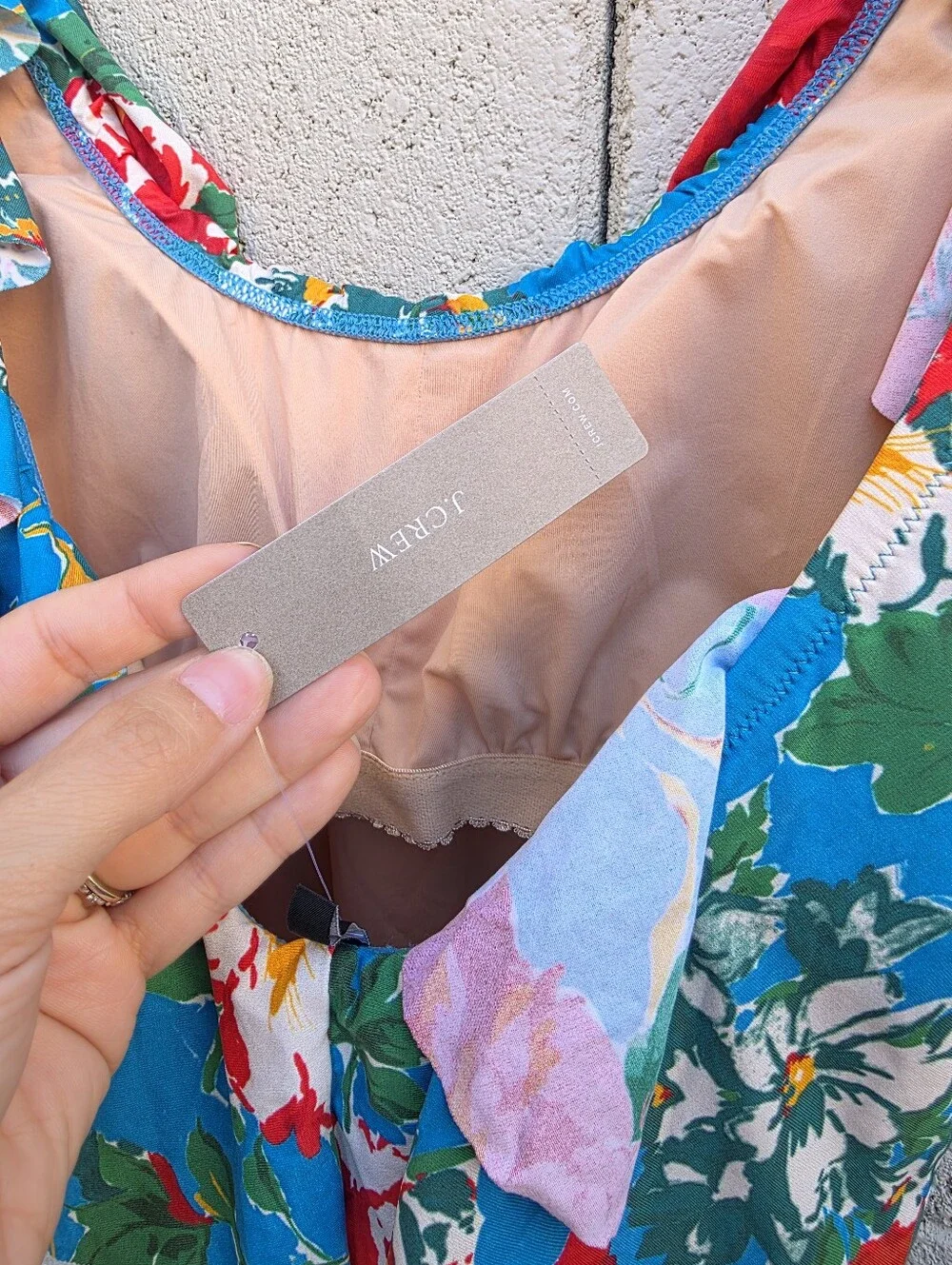 J. Crew | Ruffle scoop one-piece swimsuit in Ratti bahama print NEW Size 12 - Picture 10 of 10